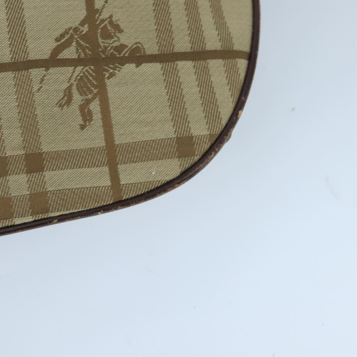 Burberry Nova Check Shoulder Bag Canvas And Leather Beige Canvas Shoulder Bag Bag (Pre-Owned)