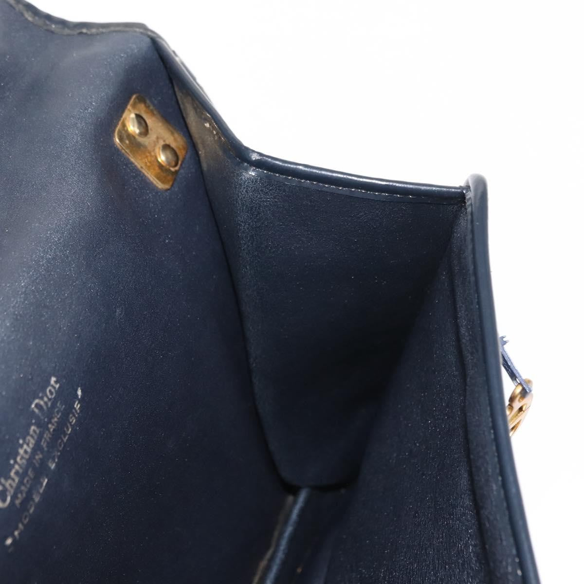 Christian Dior Vintage Trotter Shoulder Bag Canvas Navy Canvas Shoulder Bag Bag (Pre-Owned)