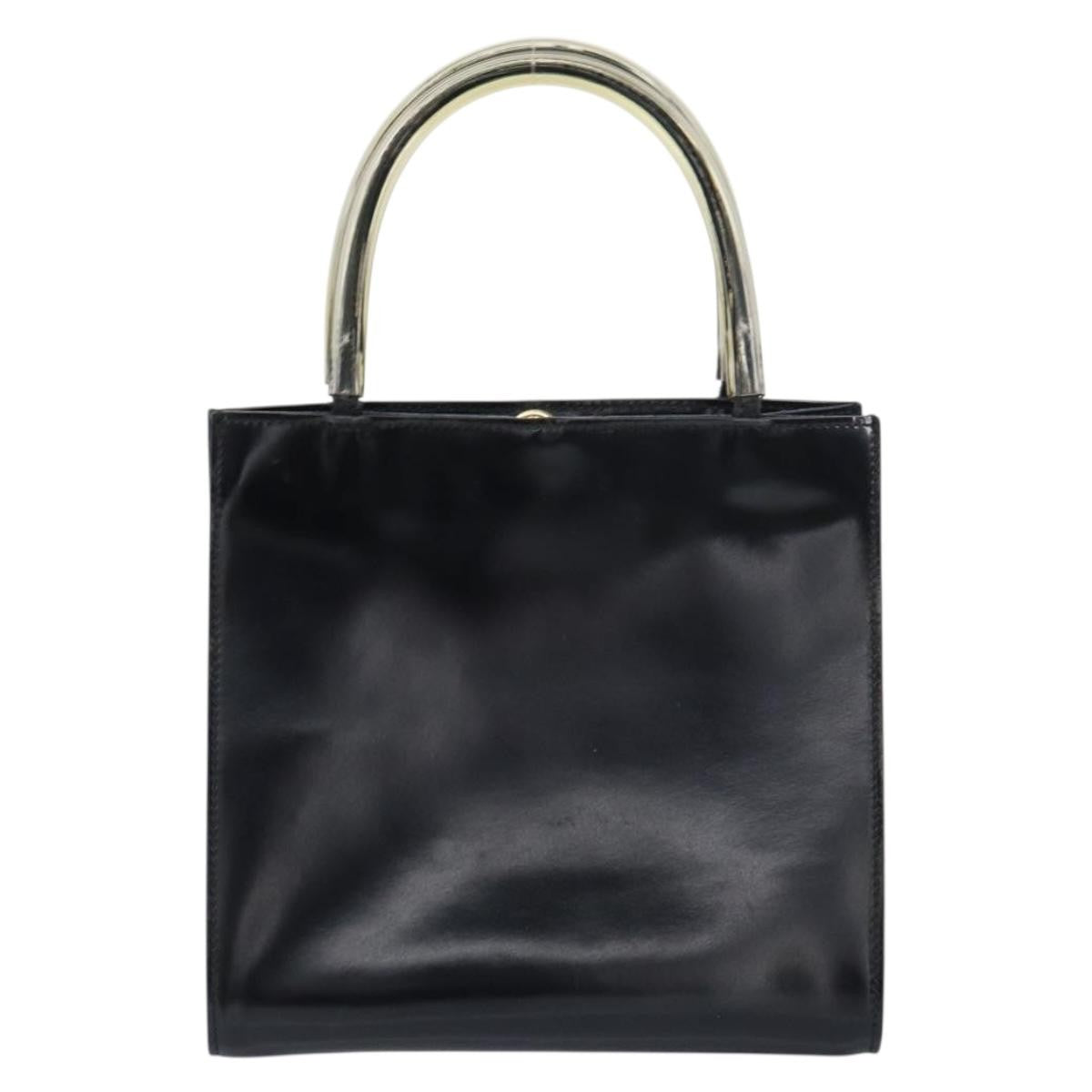 Salvatore Ferragamo Vintage Handbag Patent Leather Black Patent_Leather Handbag (Pre-Owned)