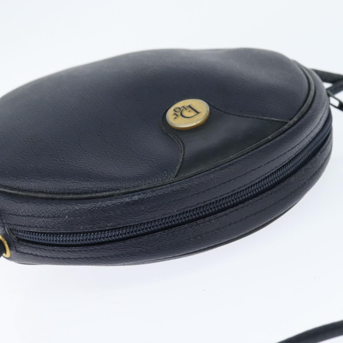 Christian Dior Vintage Honeycomb Shoulder Bag Canvas And Leather Navy Pvc Shoulder Bag Bag (Pre-Owned)