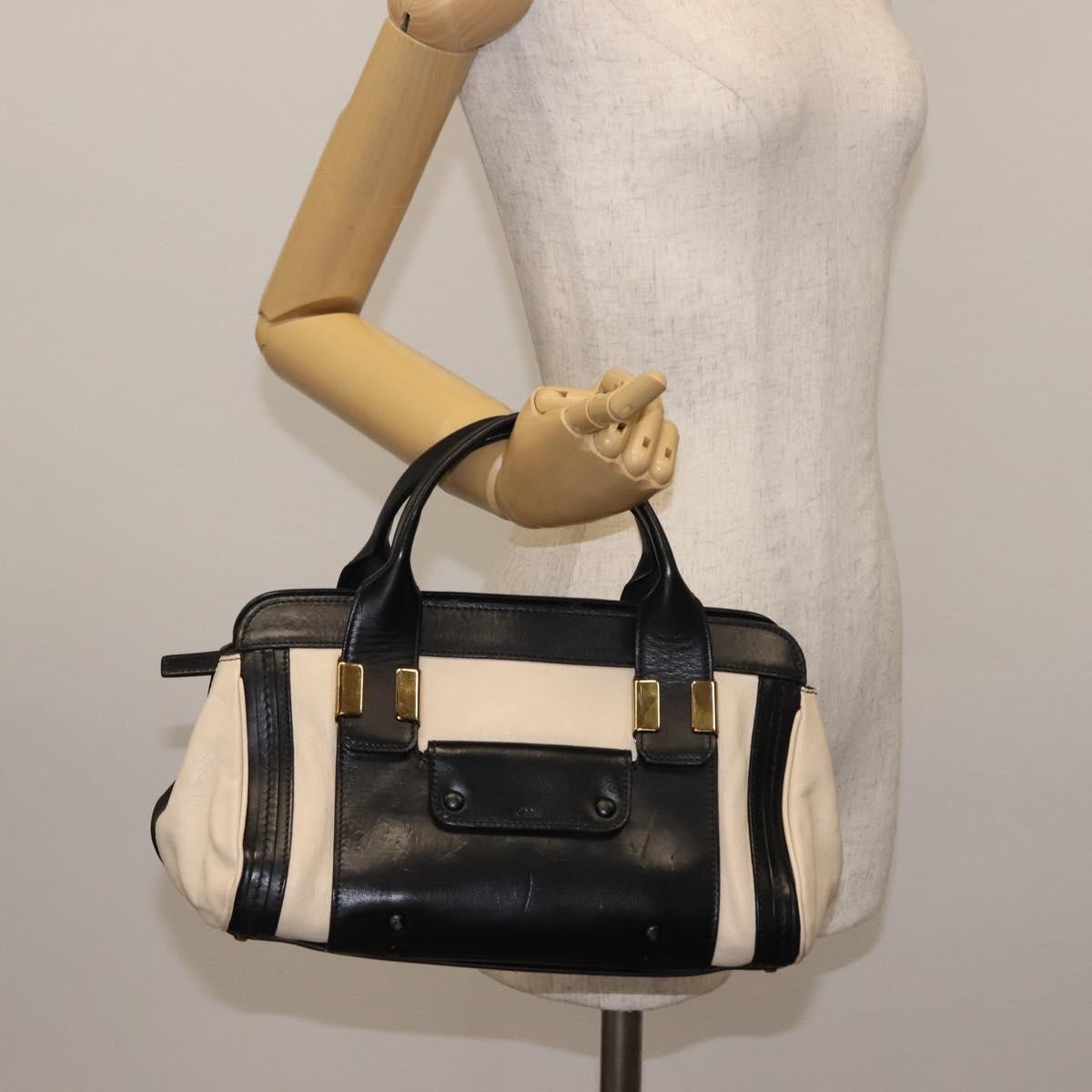 Chloe Alice Satchel Leather White Leather Handbag (Pre-Owned)