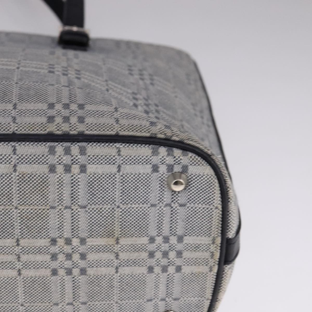 Burberry Vintage Tote Bag Canvas Gray Canvas Tote Bag Bag (Pre-Owned)