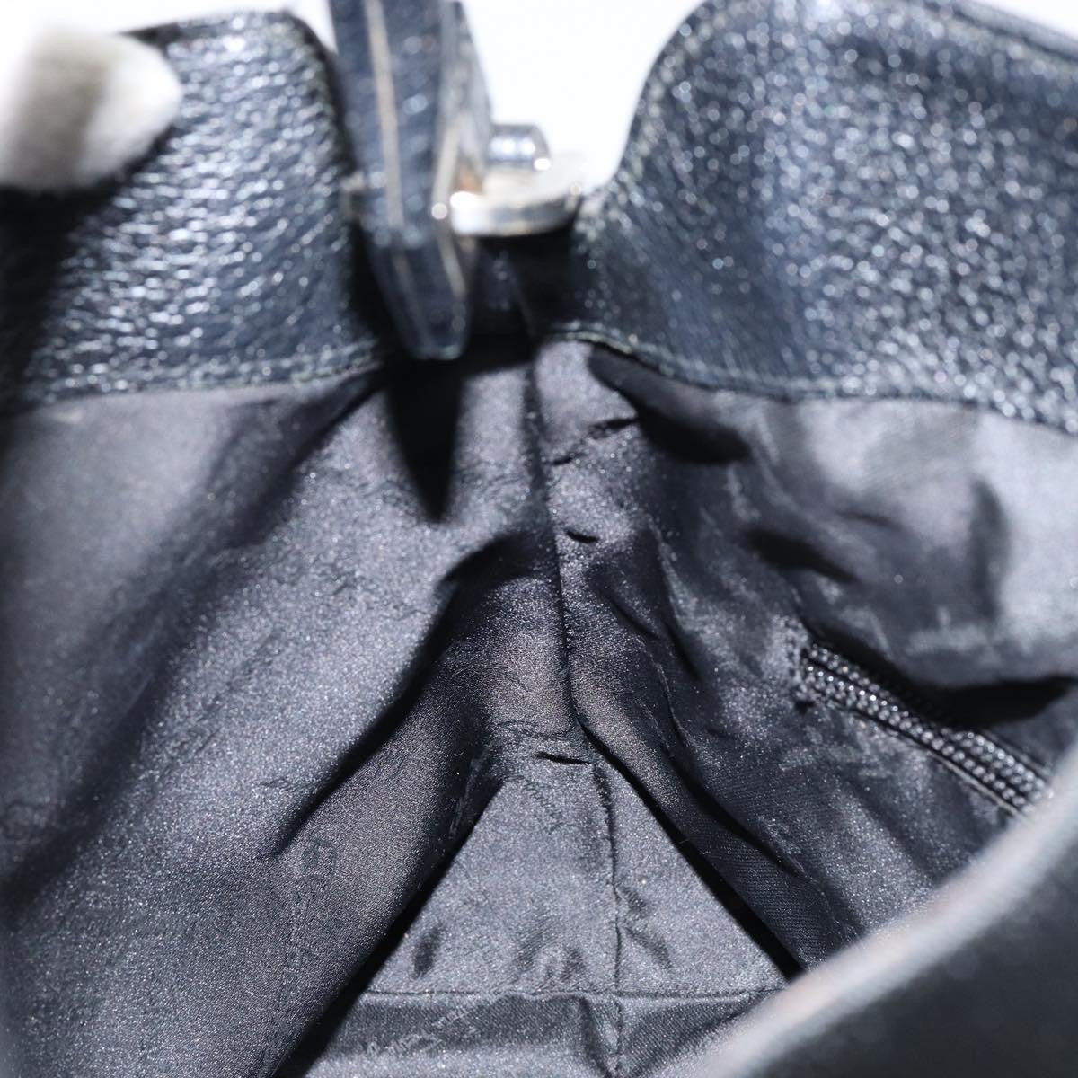 Salvatore Ferragamo Vintage Handbag Nylon Black Nylon Handbag (Pre-Owned)