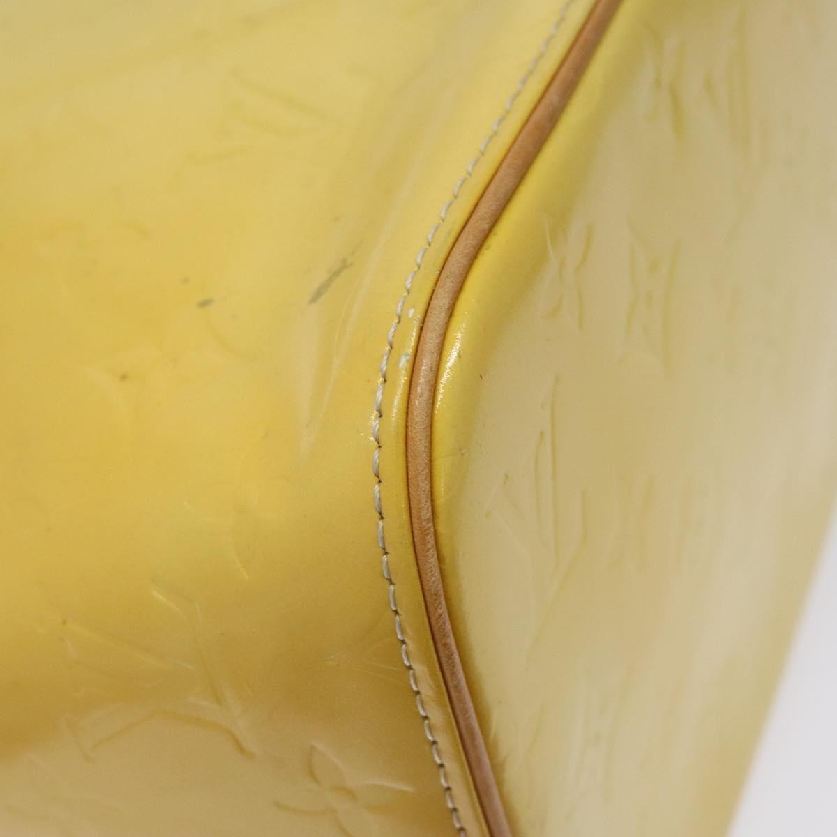 Louis Vuitton Houston Handbag Monogram Vernis Yellow Patent_Leather Handbag (Pre-Owned)
