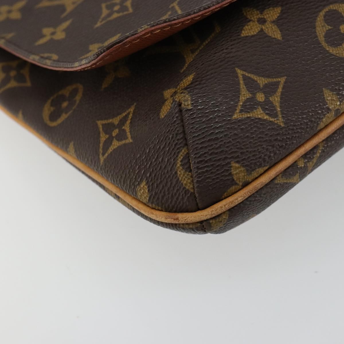 Louis Vuitton Musette Tango Handbag Monogram Canvas Brown Canvas Shoulder Bag Bag (Pre-Owned)