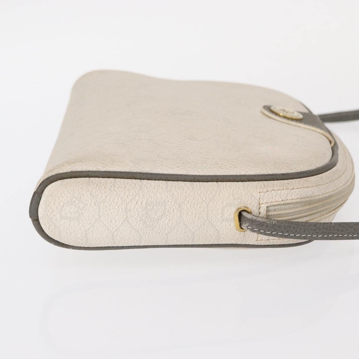 Christian Dior Vintage Honeycomb Shoulder Bag Canvas White Canvas Shoulder Bag Bag (Pre-Owned)