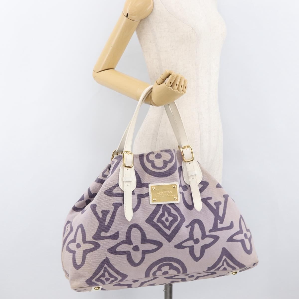 Louis Vuitton Tahitienne Cabas Canvas Purple Canvas Tote Bag Bag (Pre-Owned)