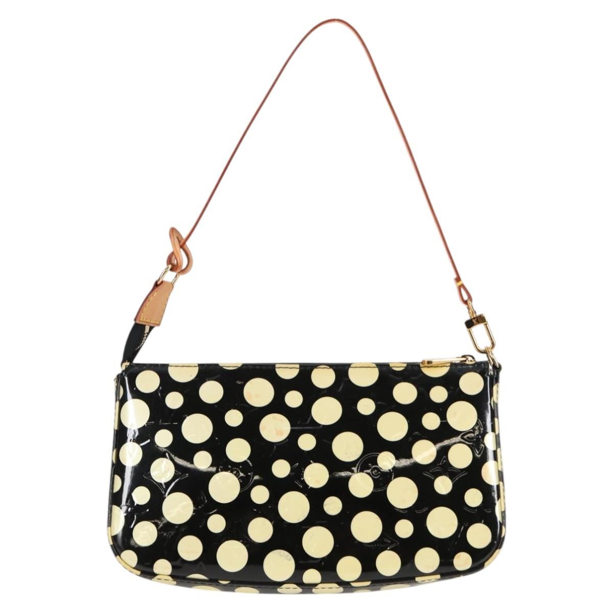 Louis Vuitton Pochette Accessoires Nm Kusama Infinity Dots Monogram Vernis Black Patent_Leather Clutche & Pouche Bag (Pre-Owned)
