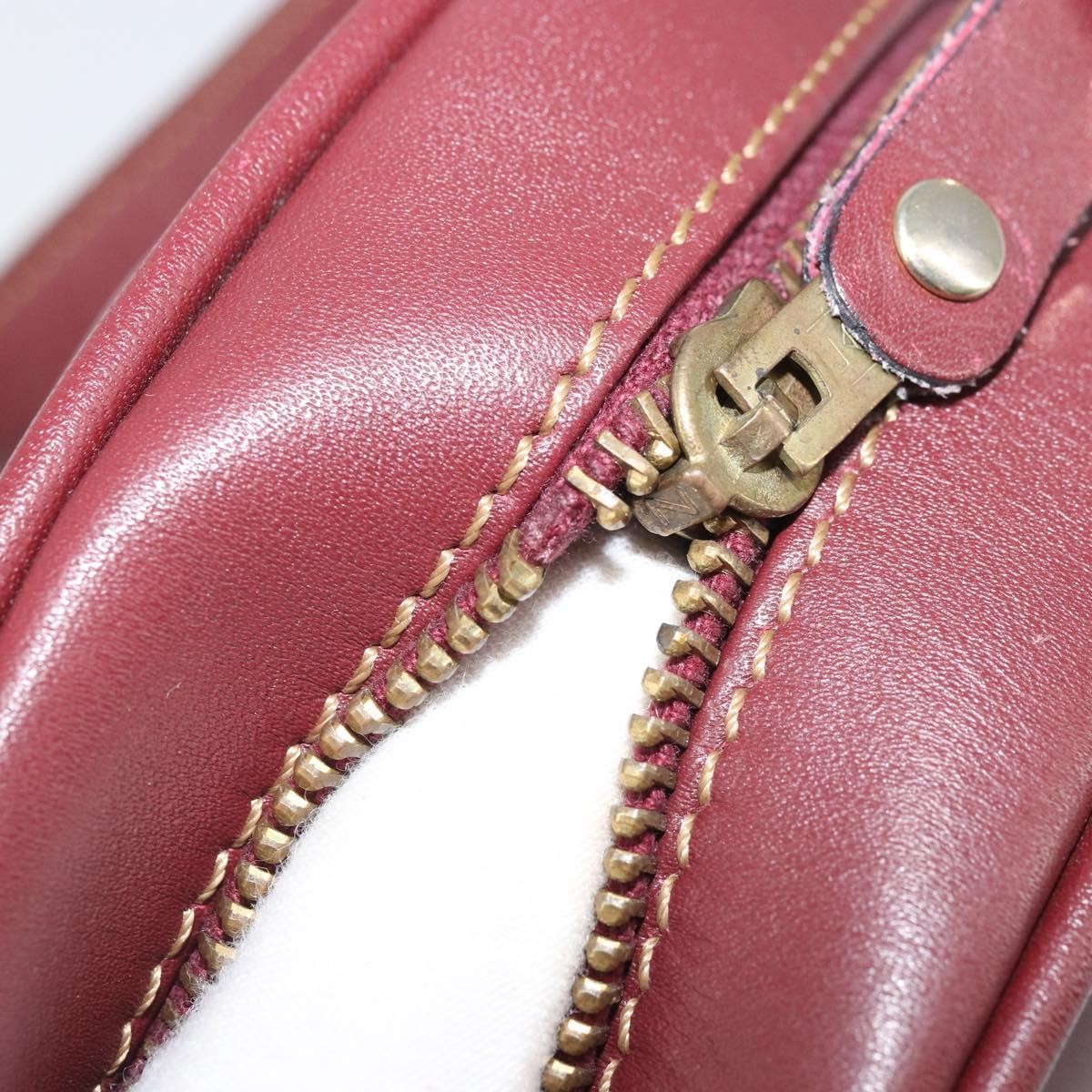 Cartier Must De Cartier Shoulder Bag Leather Burgundy Leather Shoulder Bag Bag (Pre-Owned)