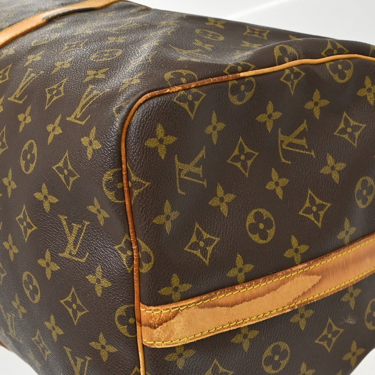 Louis Vuitton Keepall Bandouliere Bag Monogram Canvas Brown Canvas Travel Bag Bag (Pre-Owned)