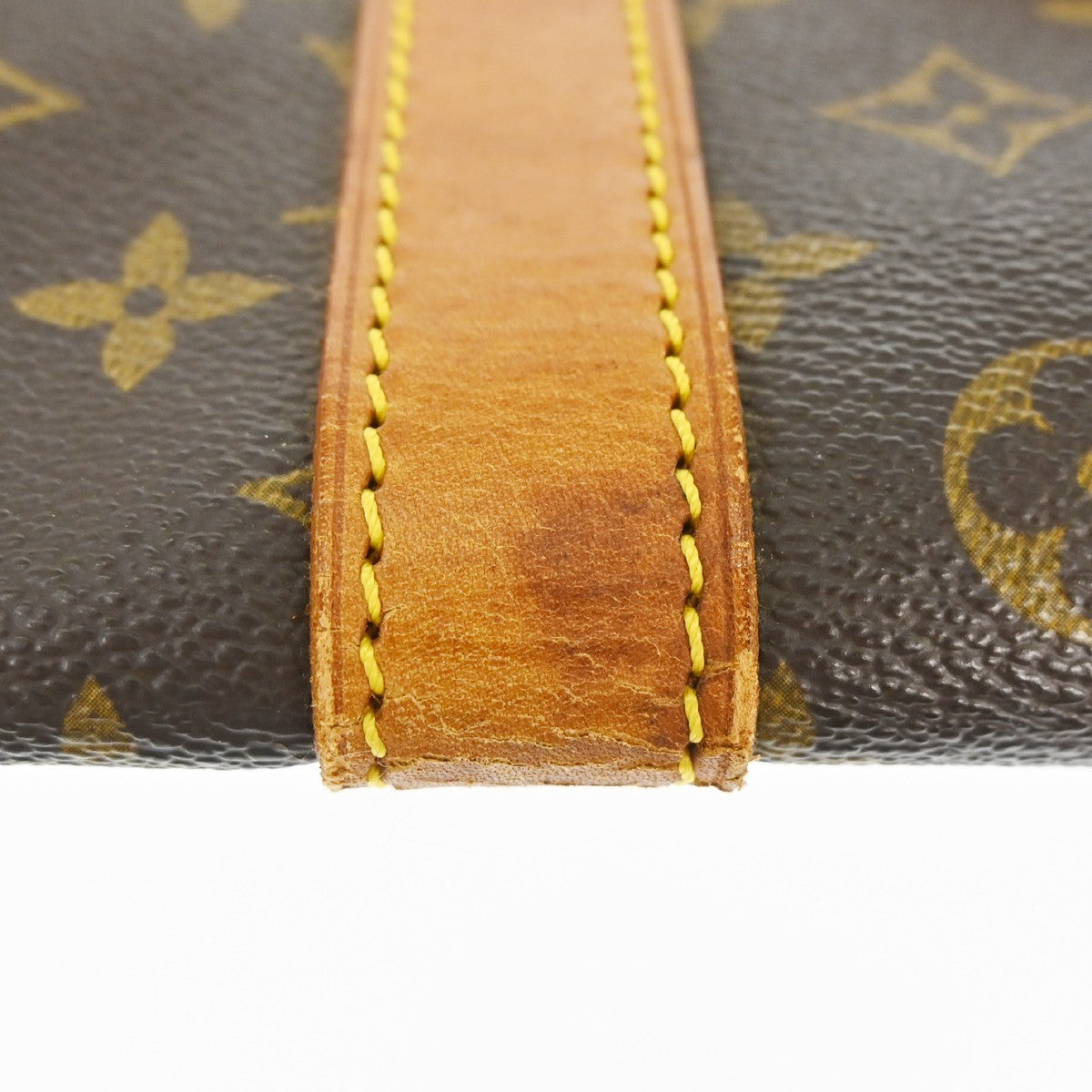 Louis Vuitton Keepall Bag Monogram Canvas Brown Canvas Handbag (Pre-Owned)