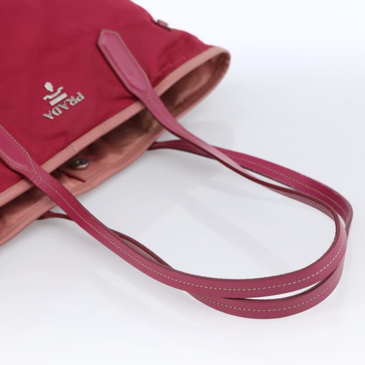 Prada Vintage Tote Tessuto Pink Nylon Tote Bag Bag (Pre-Owned)