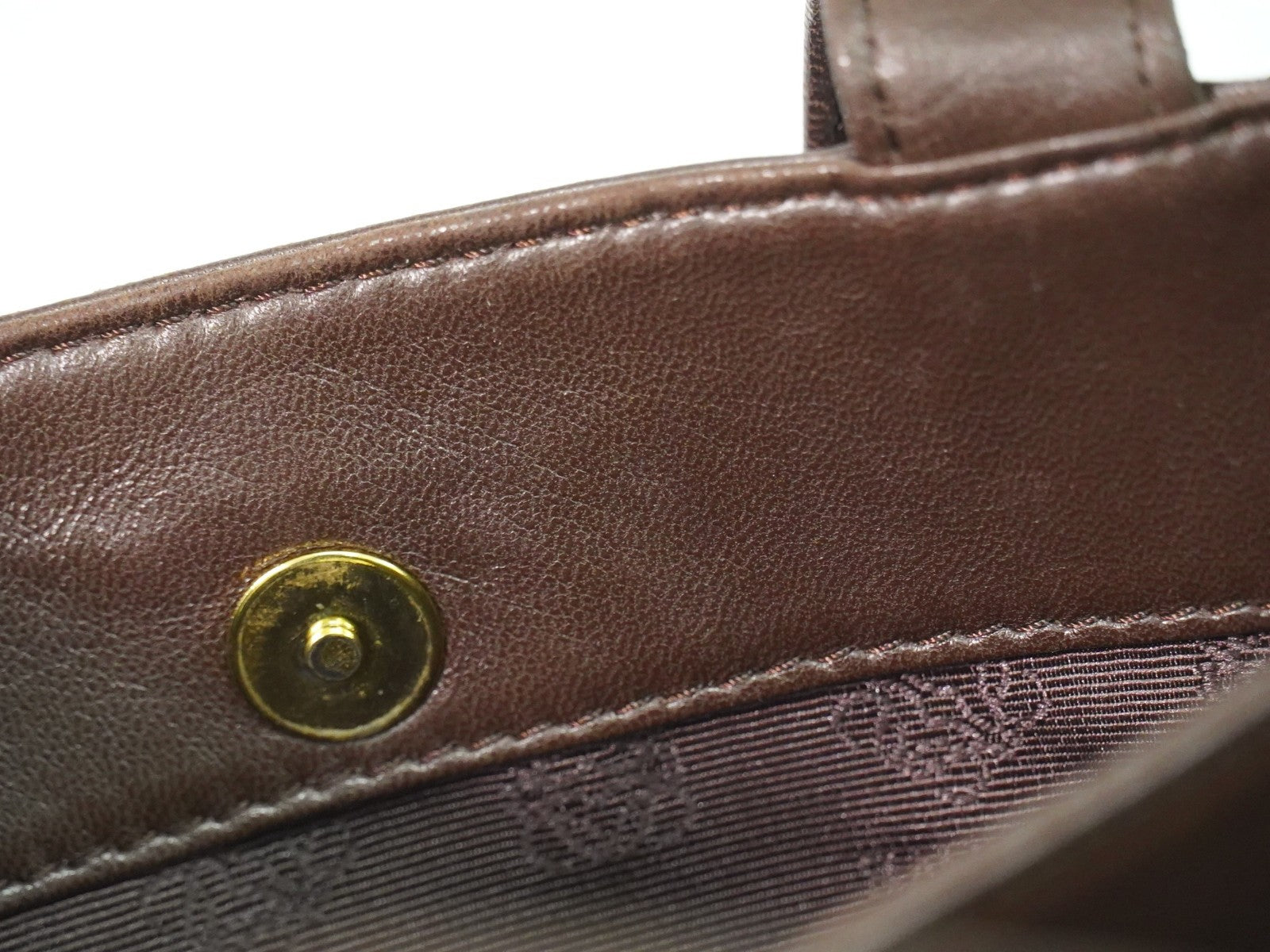 Loewe Vintage Anagram Handbag Leather Brown Leather Handbag (Pre-Owned)