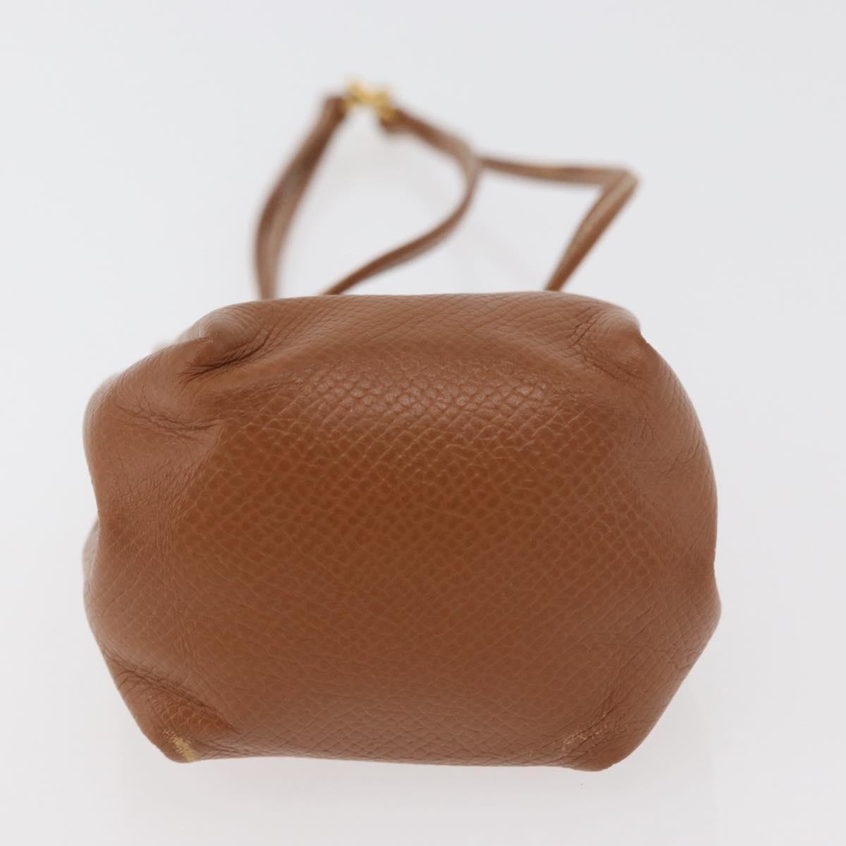Hermes Vespa Pouch Leather Brown Leather Clutche & Pouche Bag (Pre-Owned)