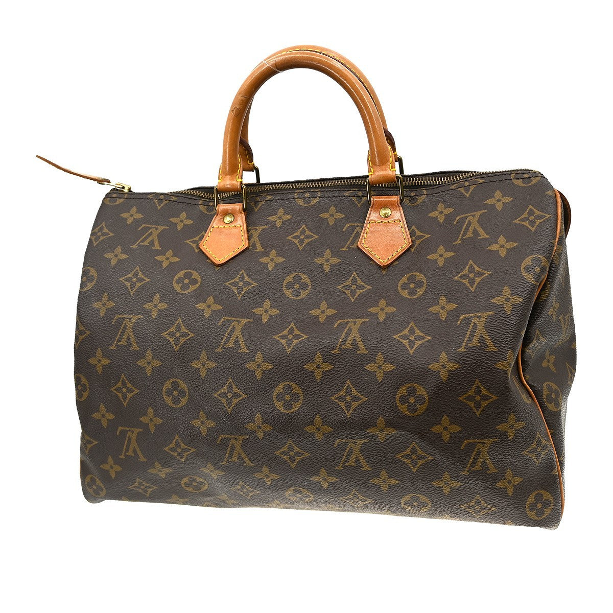 Louis Vuitton Speedy Handbag Monogram Canvas Brown Canvas Handbag (Pre-Owned)