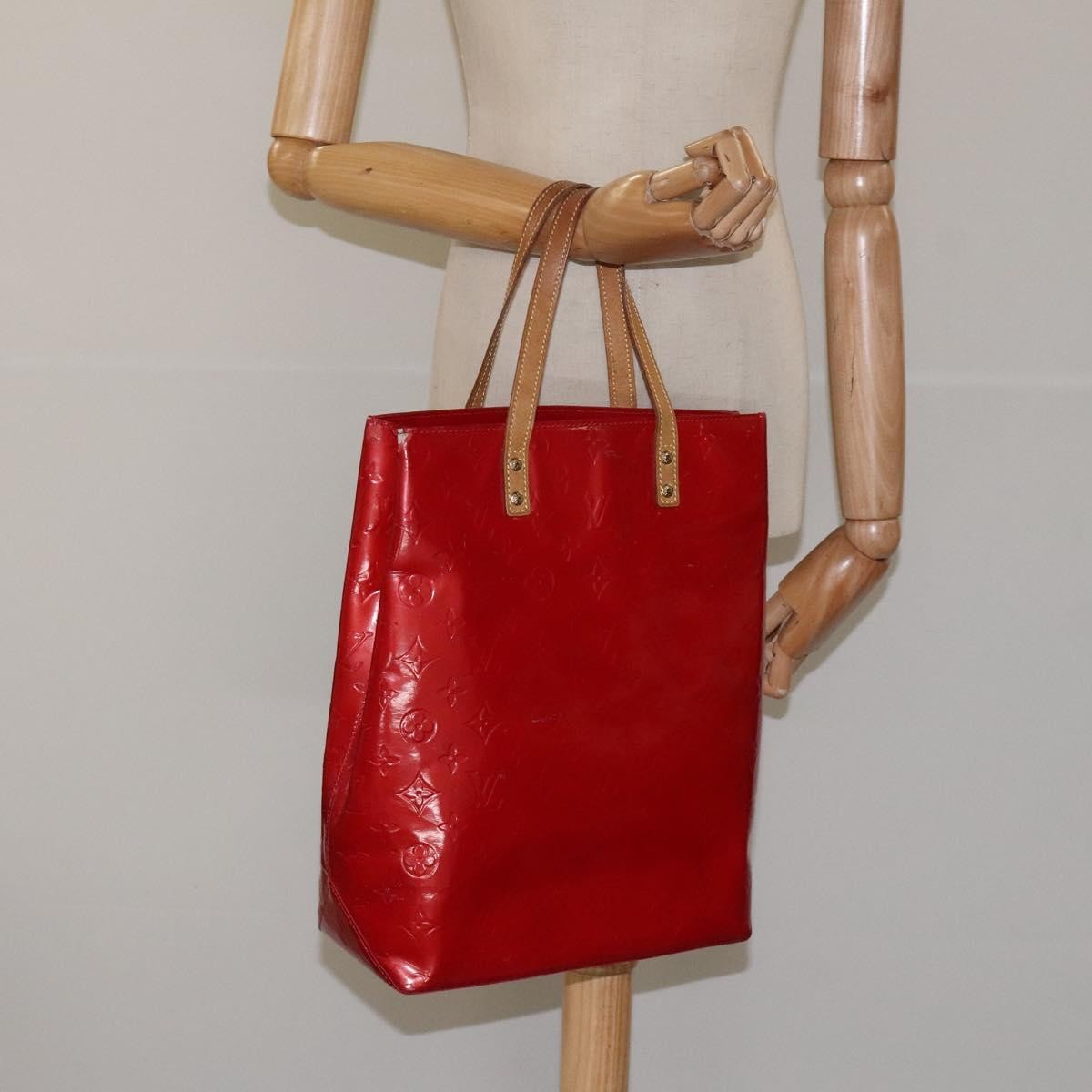 Louis Vuitton Reade Handbag Monogram Vernis Red Patent_Leather Handbag (Pre-Owned)