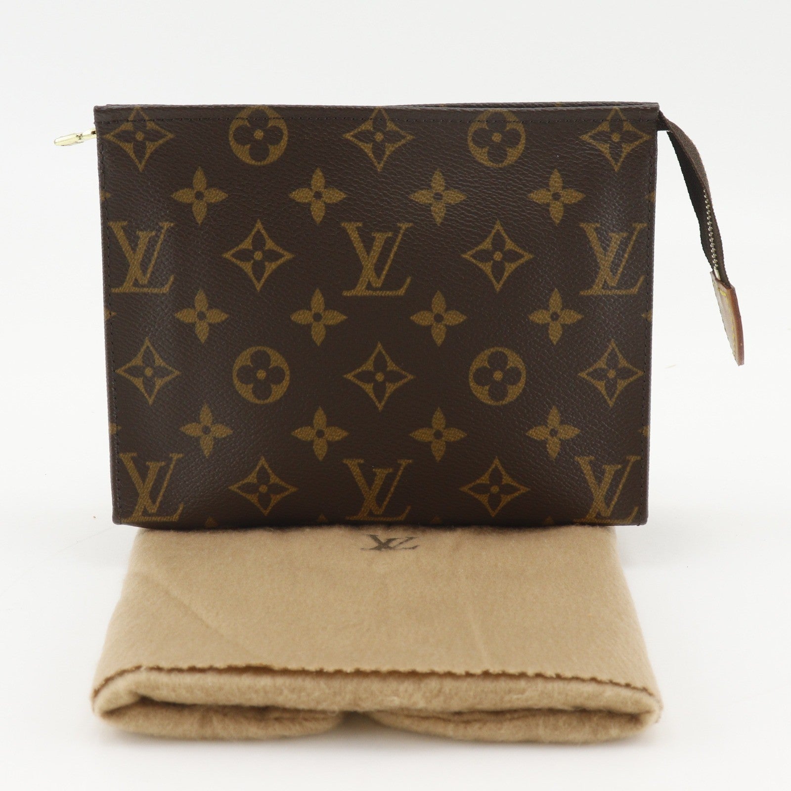 Louis Vuitton Toiletry Pouch Monogram Canvas Brown Canvas Wallets Accessory (Pre-Owned)