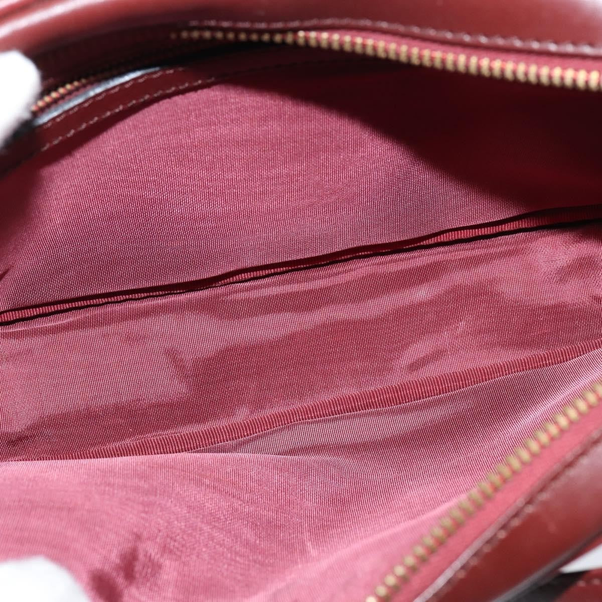 Cartier Must De Cartier Shoulder Bag Leather Burgundy Leather Shoulder Bag Bag (Pre-Owned)