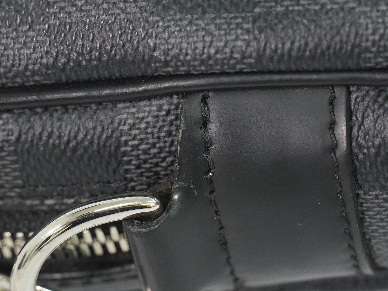 Louis Vuitton Porte-Documents Voyage Briefcase Damier Graphite Gray Canvas Briefcase Bag (Pre-Owned)