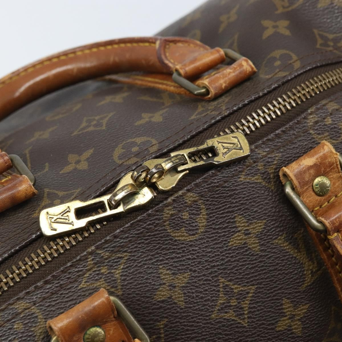 Louis Vuitton Keepall Bag Monogram Canvas Brown Canvas Travel Bag Bag (Pre-Owned)