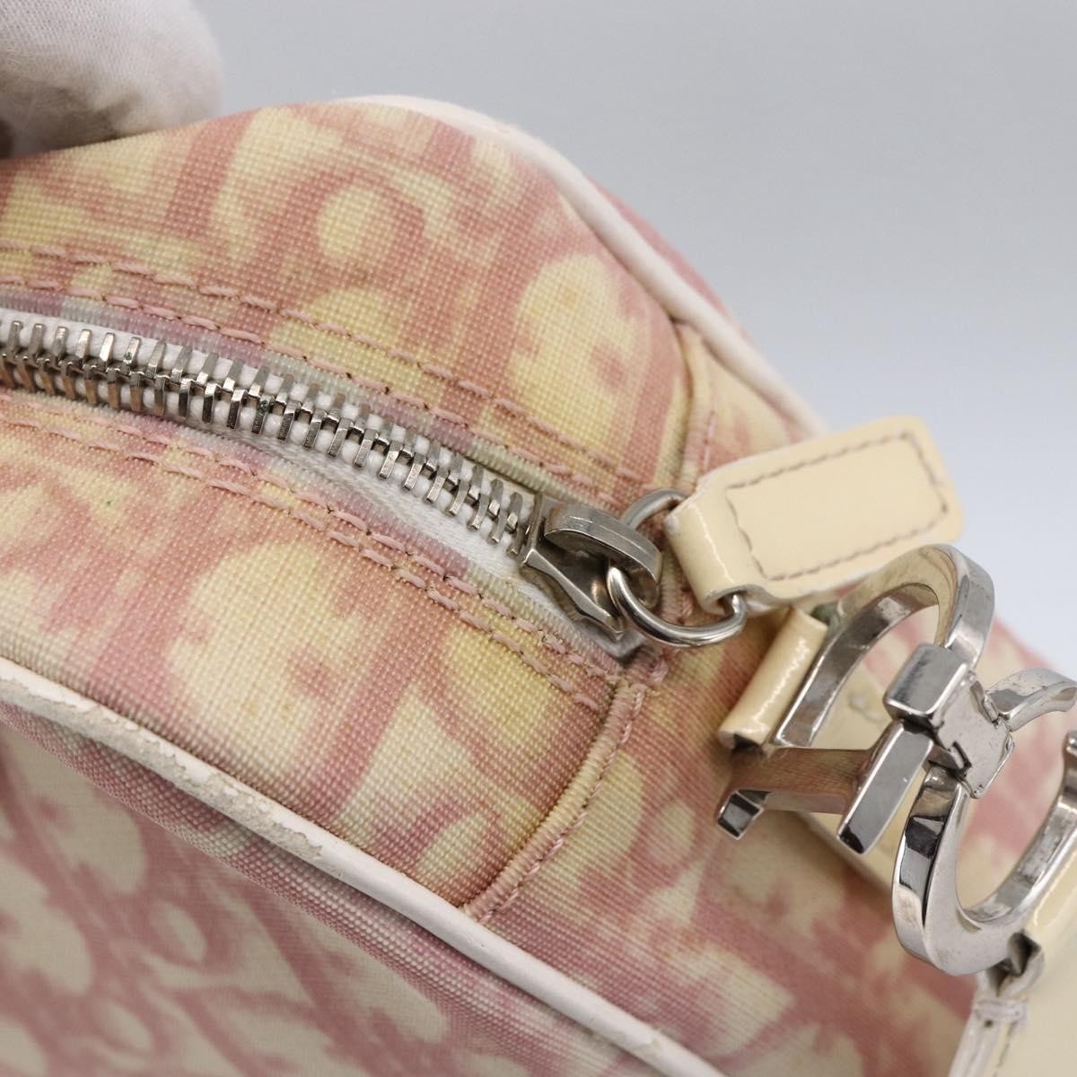 Christian Dior Vintage Crossbody Bag Diorissimo Canvas Pink Canvas Shoulder Bag Bag (Pre-Owned)