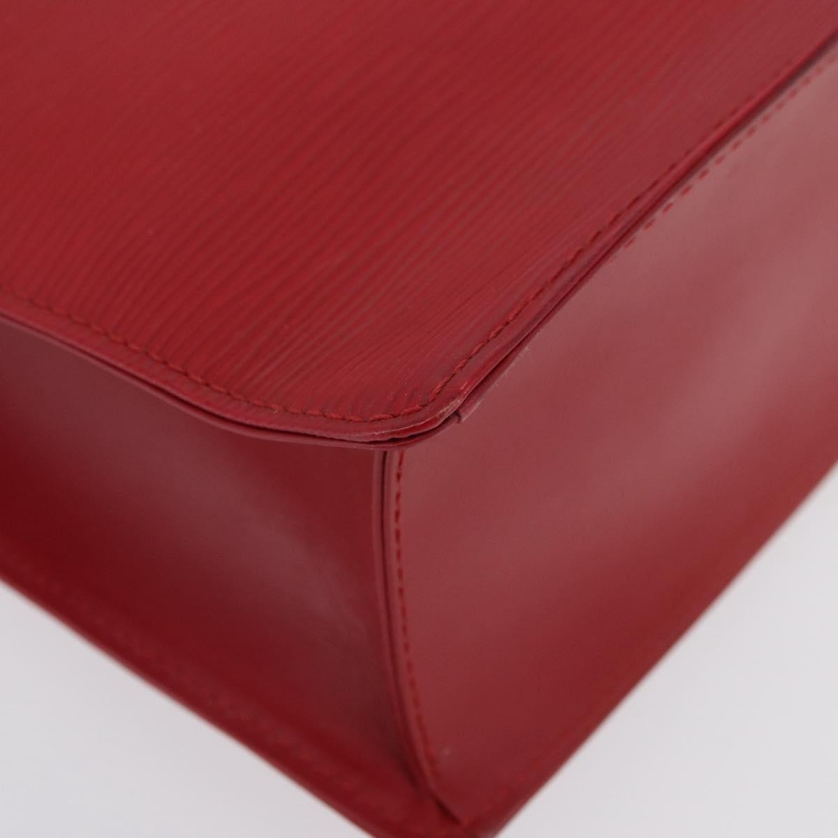 Louis Vuitton Sac Plat Bag Epi Leather Red Leather Tote Bag Bag (Pre-Owned)