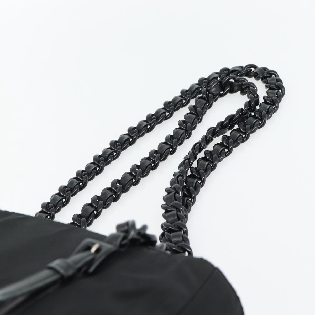 Prada Shoulder Bag Nylon Black Black Nylon Shoulder Bag Bag (Pre-Owned)