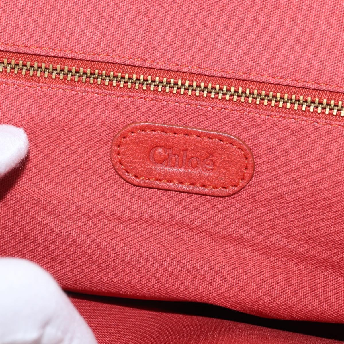 Chloe Vintage Handbag Leather Red Leather Handbag (Pre-Owned)