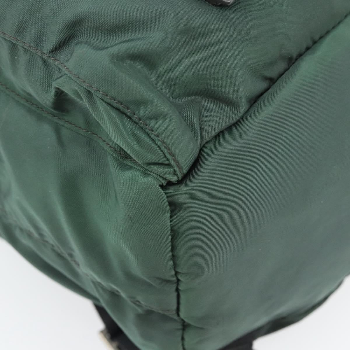 Prada Double Front Pocket Backpack Tessuto Green Nylon Backpack Bag (Pre-Owned)