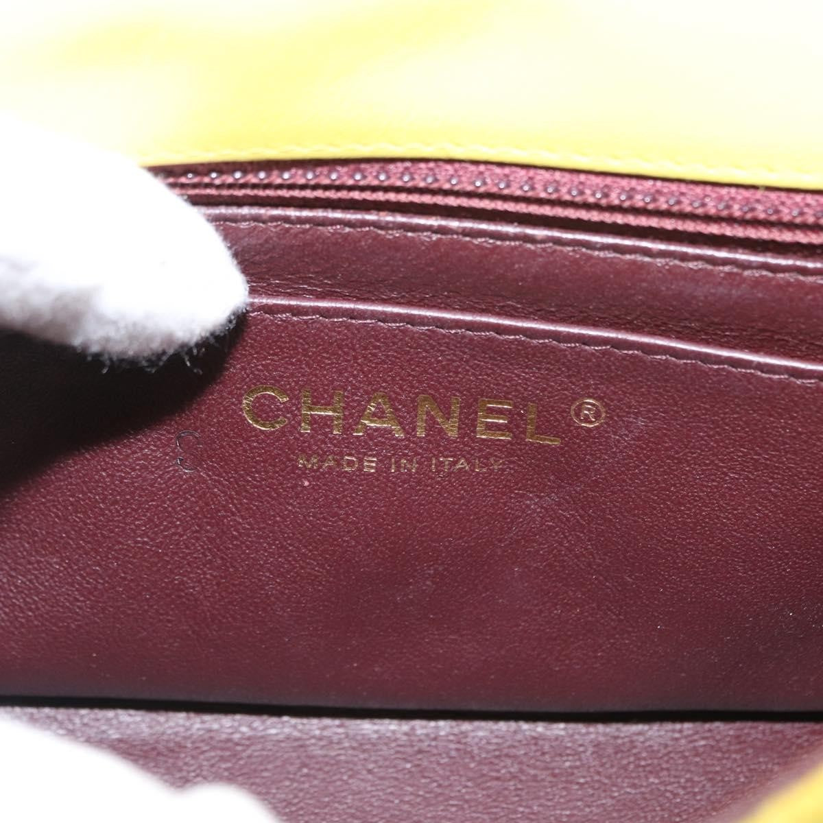 Chanel Chic With Me Flap Bag Quilted Jersey Yellow Cotton Shoulder Bag Bag (Pre-Owned)