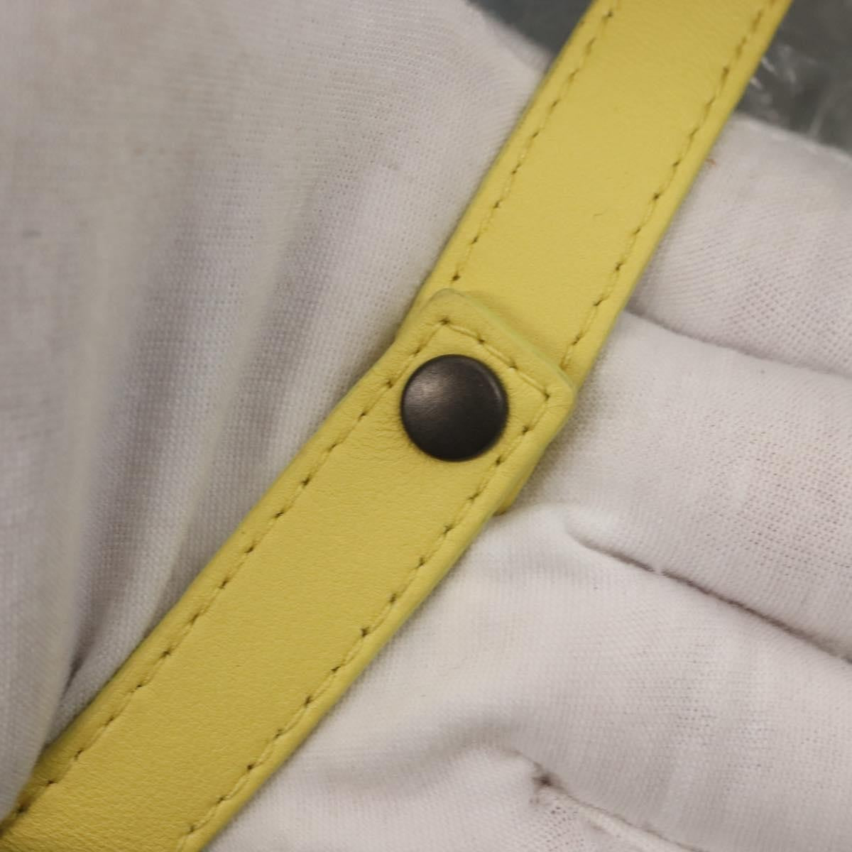 Bottega Veneta A-Shape Tote Leather With Intrecciato Detail Yellow Leather Shoulder Bag Bag (Pre-Owned)