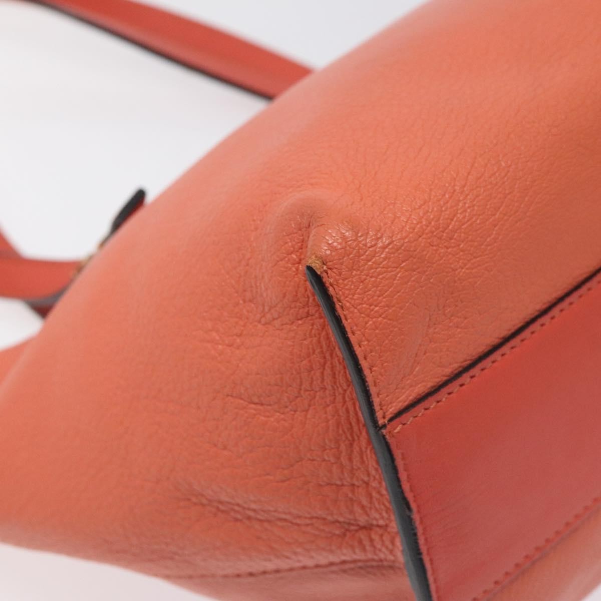 Chloe Dilan Tote Leather Orange Leather Bag (Pre-Owned)