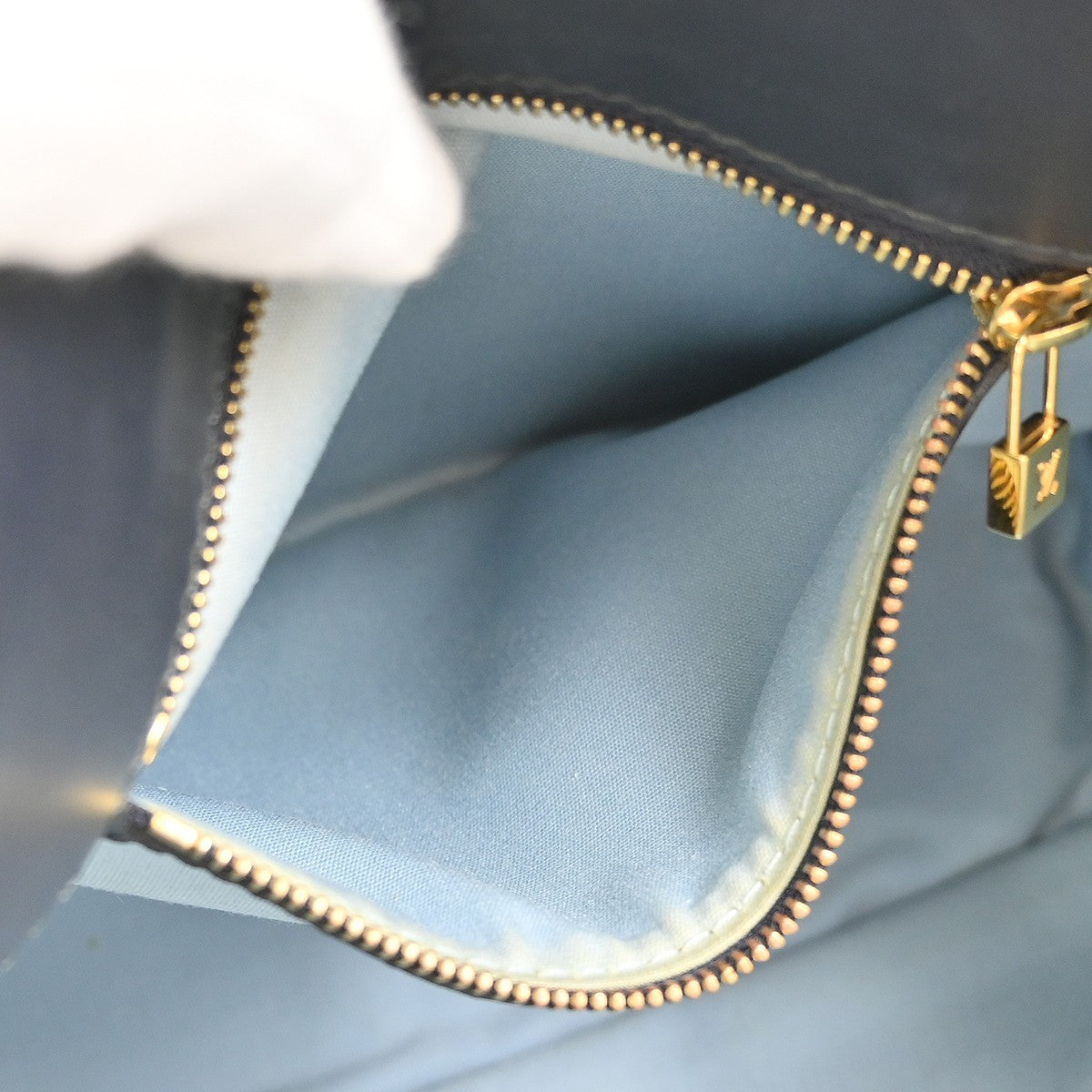 Louis Vuitton Kathleen Tote Mini Lin Blue Canvas Handbag (Pre-Owned)