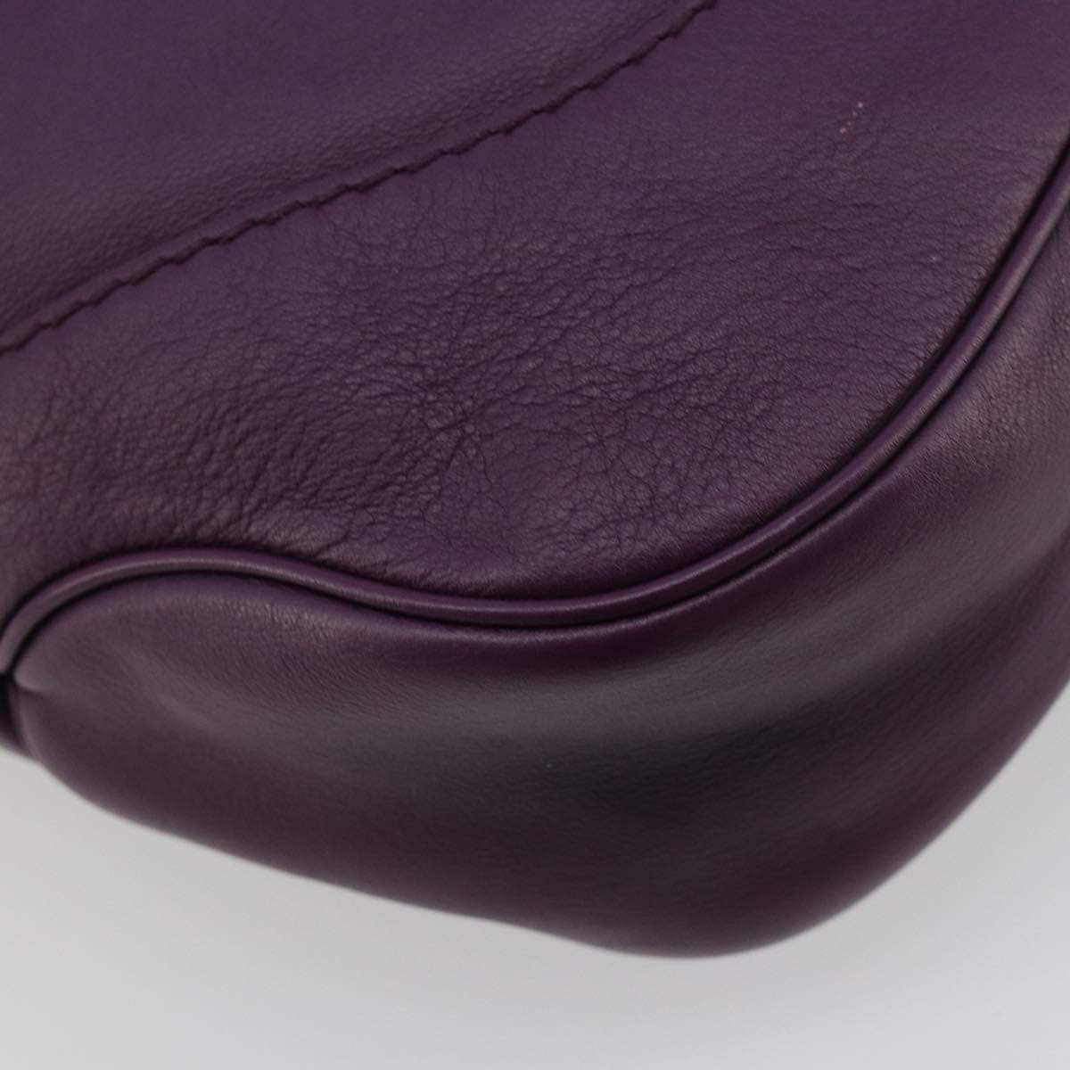 Gucci Jackie Original Shoulder Bag Leather Purple Leather Handbag (Pre-Owned)