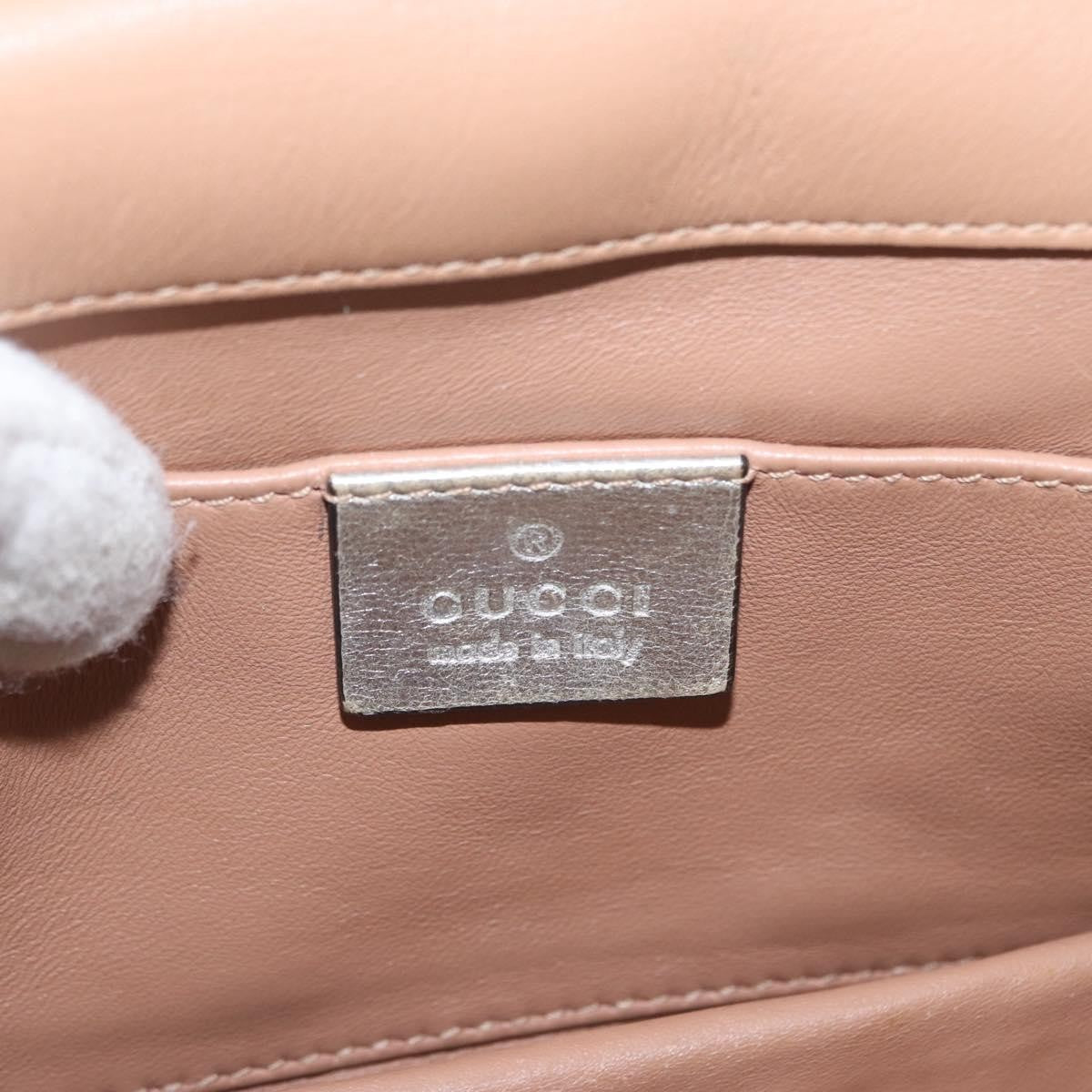Gucci Broadway Pearly Bee Shoulder Bag Embellished Leather Silver Leather Shoulder Bag Bag (Pre-Owned)