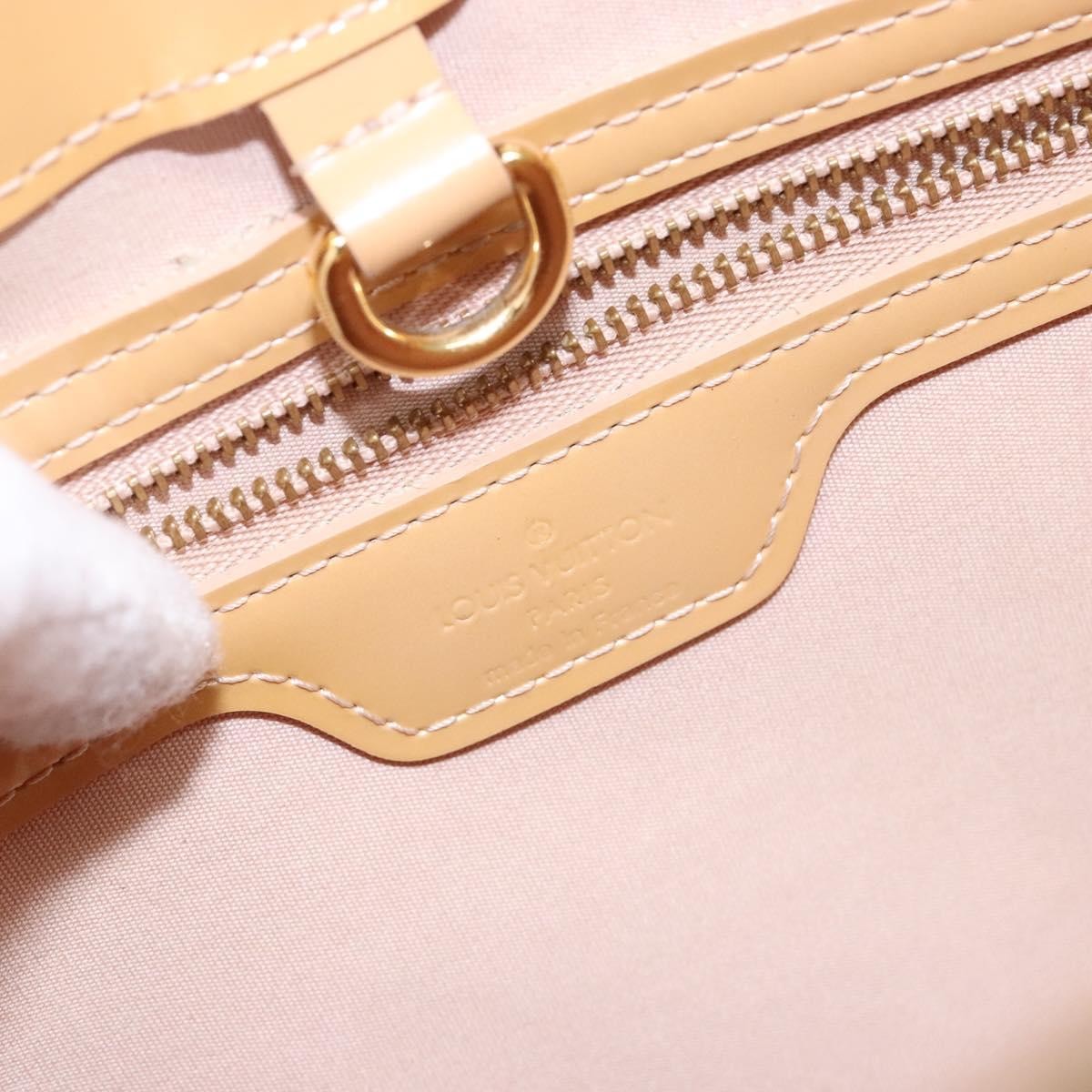 Louis Vuitton Wilshire Handbag Monogram Vernis Beige Patent_Leather Bag (Pre-Owned)