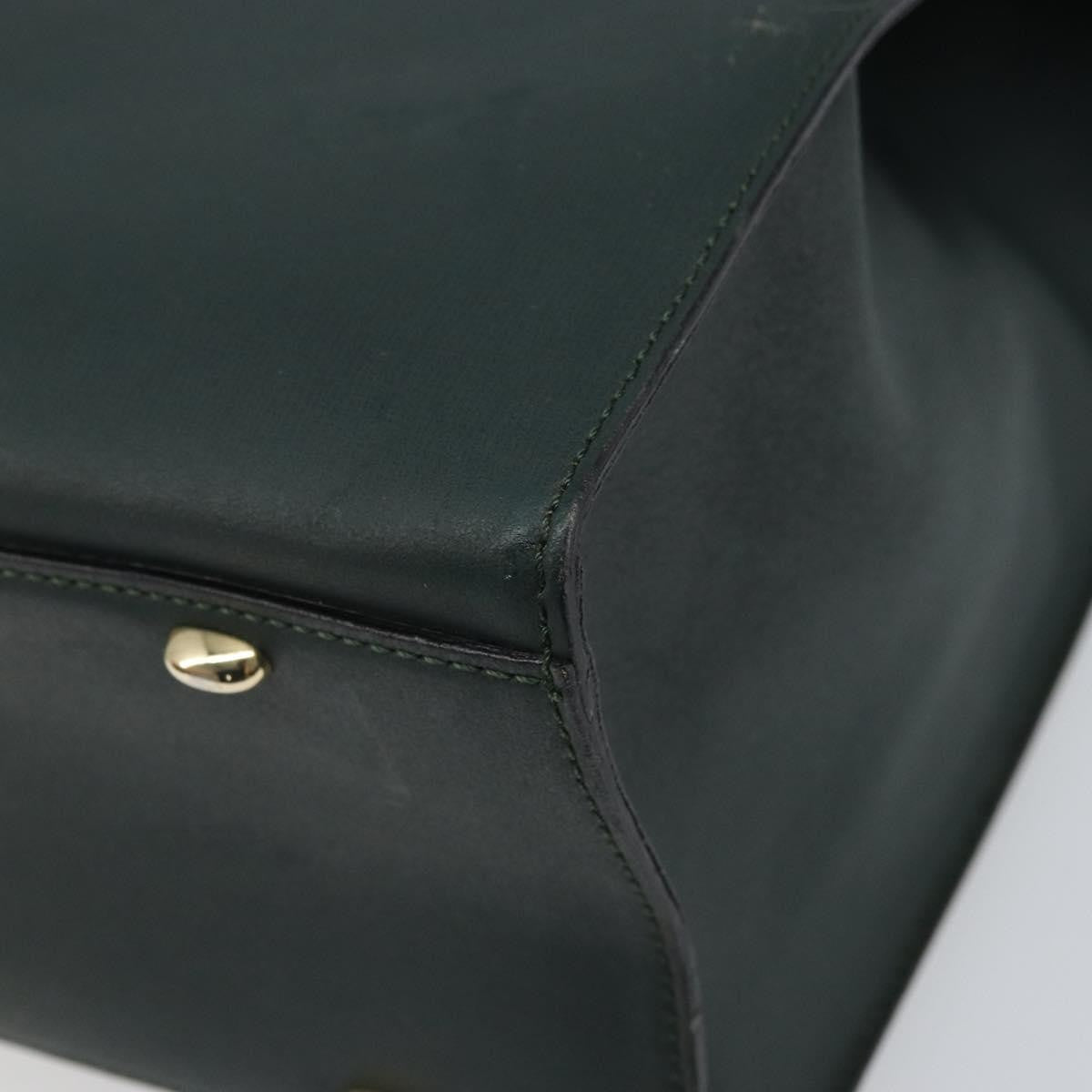 Celine Tote Bag Leather Green Leather Tote Bag Bag (Pre-Owned)
