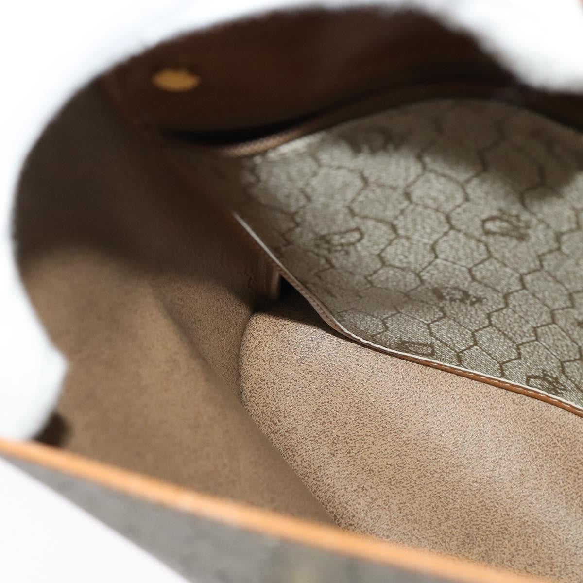 Christian Dior Vintage Honeycomb Shoulder Bag Canvas And Leather Beige Canvas Bag (Pre-Owned)