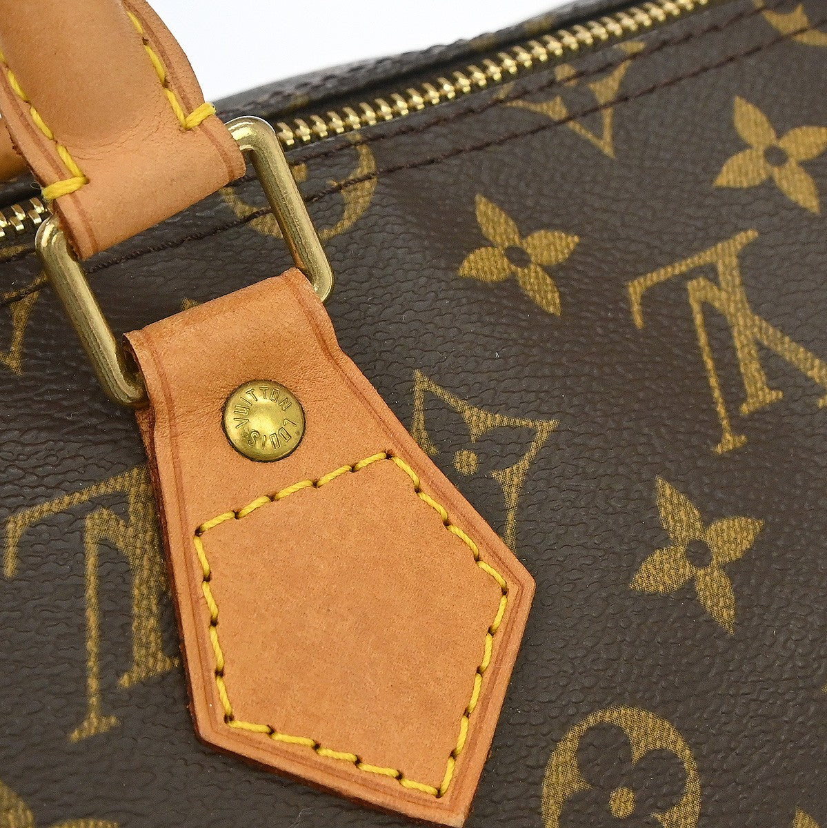 Louis Vuitton Speedy Handbag Monogram Canvas Brown Canvas Handbag (Pre-Owned)