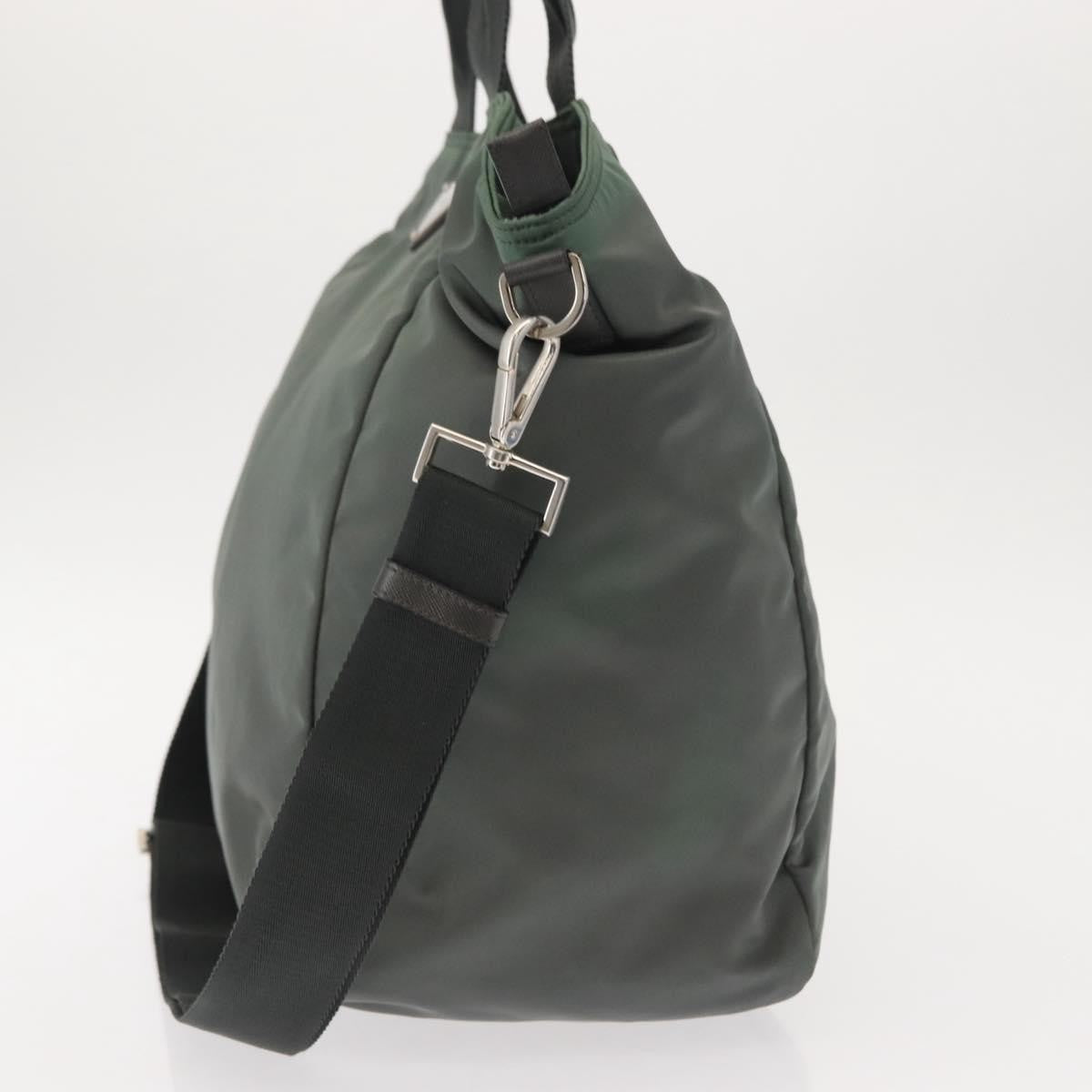 Prada Vela Convertible Tote Tessuto Khaki Nylon Tote Bag Bag (Pre-Owned)