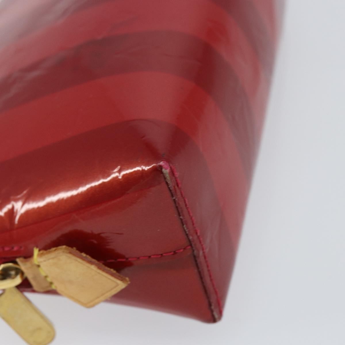 Louis Vuitton Cosmetic Pouch Electric Epi Leather Red Patent_Leather Bag (Pre-Owned)