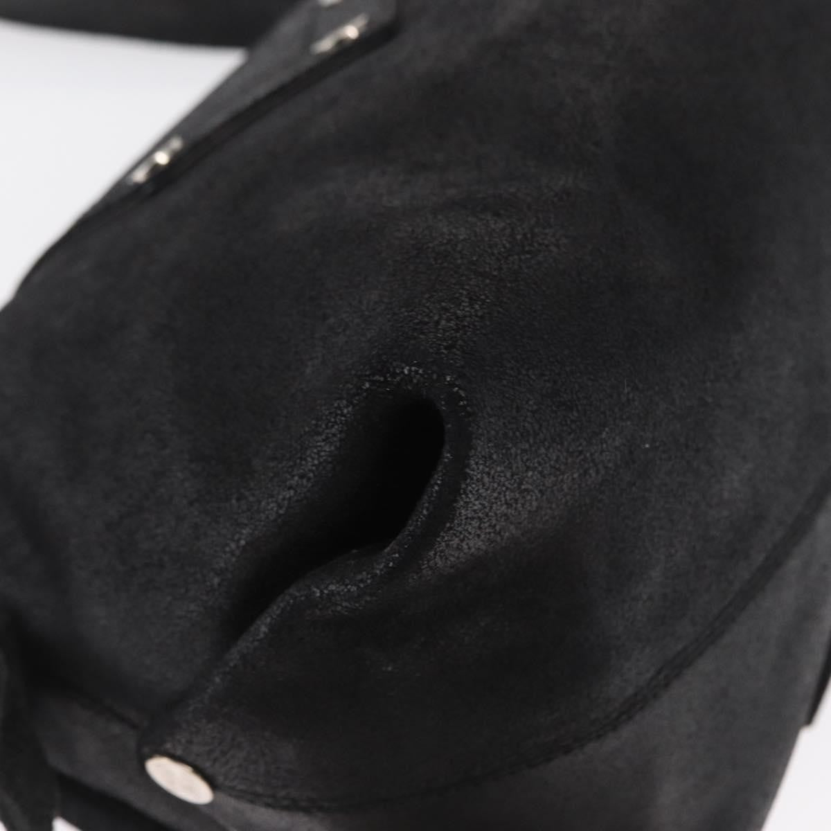 Celine Vintage Shoulder Bag Leather Black Leather Shoulder Bag Bag (Pre-Owned)