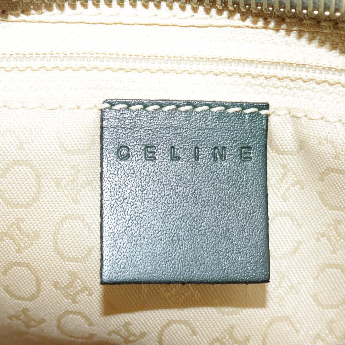 Celine C Macadam Handbag Canvas Gray Canvas Handbag (Pre-Owned)