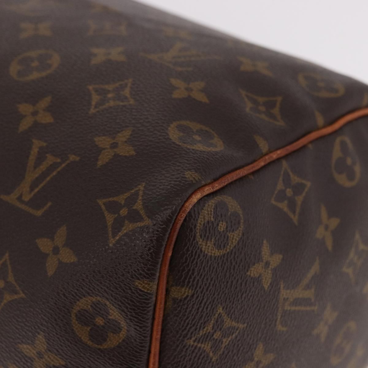 Louis Vuitton Speedy Handbag Monogram Canvas Brown Canvas Handbag (Pre-Owned)