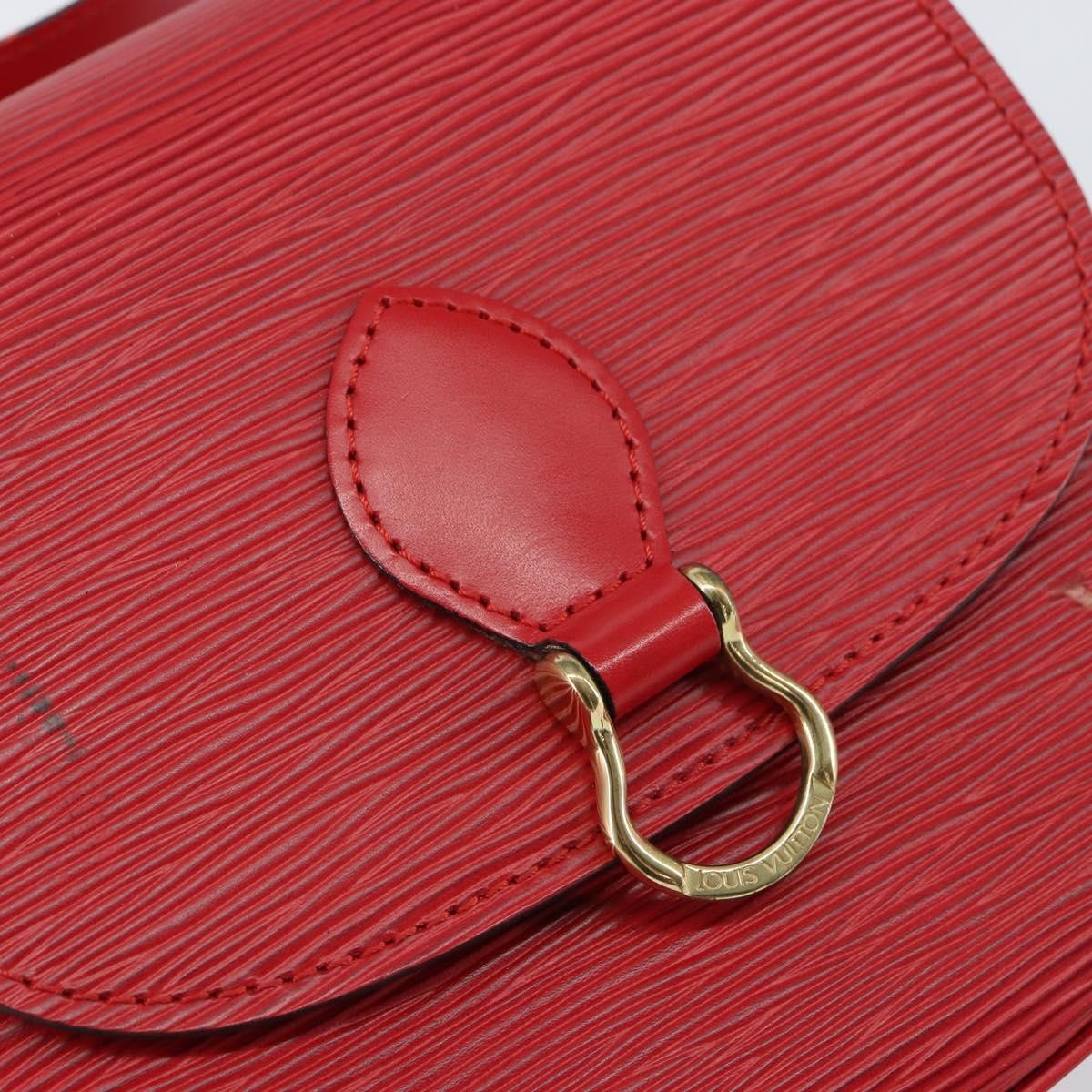 Louis Vuitton Saint Cloud Handbag Epi Leather Red Leather Shoulder Bag Bag (Pre-Owned)