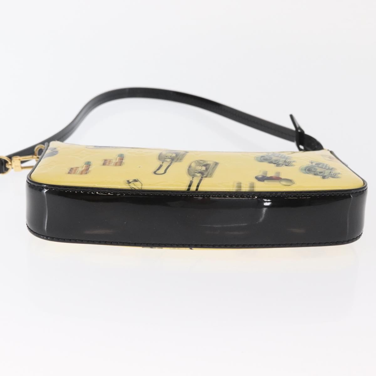 Louis Vuitton Pochette Accessoires Nm Limited Edition Stickers Monogram Vernis Yellow Patent_Leather Clutche & Pouche Bag (Pre-Owned)