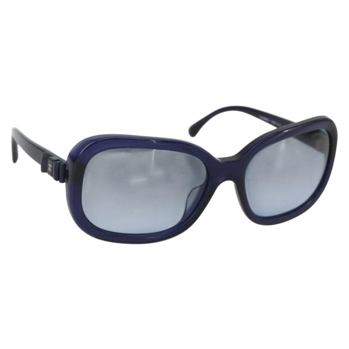 Chanel Logo Cc Sunglasses Plastic Blue Plastic Sunglasse Accessory (Pre-Owned)