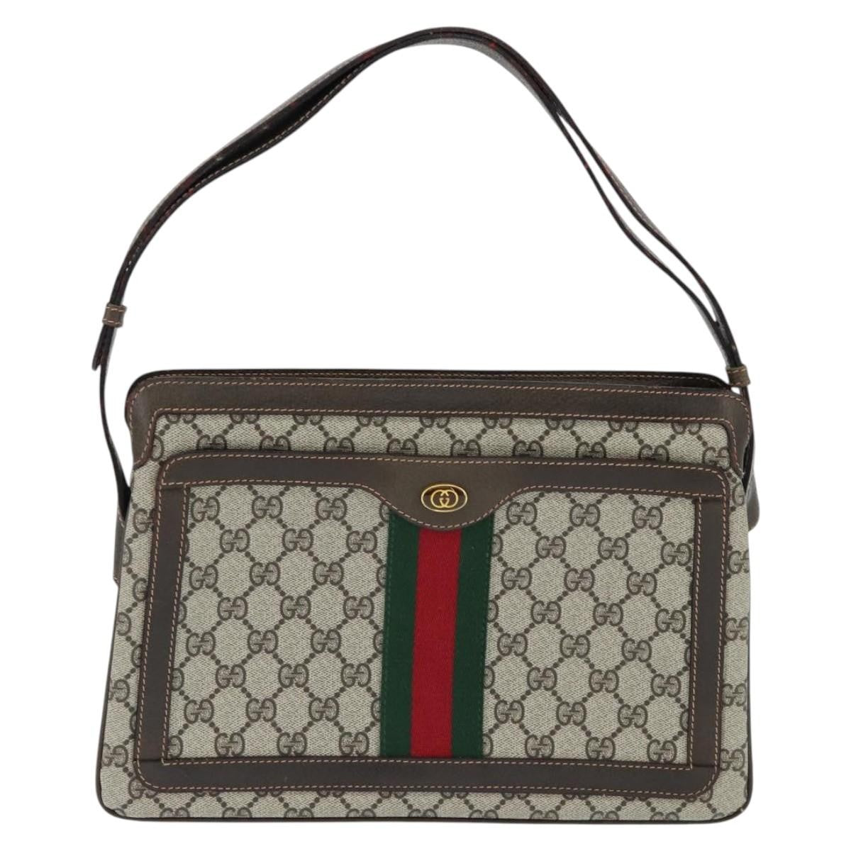 Gucci Ophidia Zip Shoulder Bag Gg Coated Canvas Beige Canvas Shoulder Bag Bag (Pre-Owned)