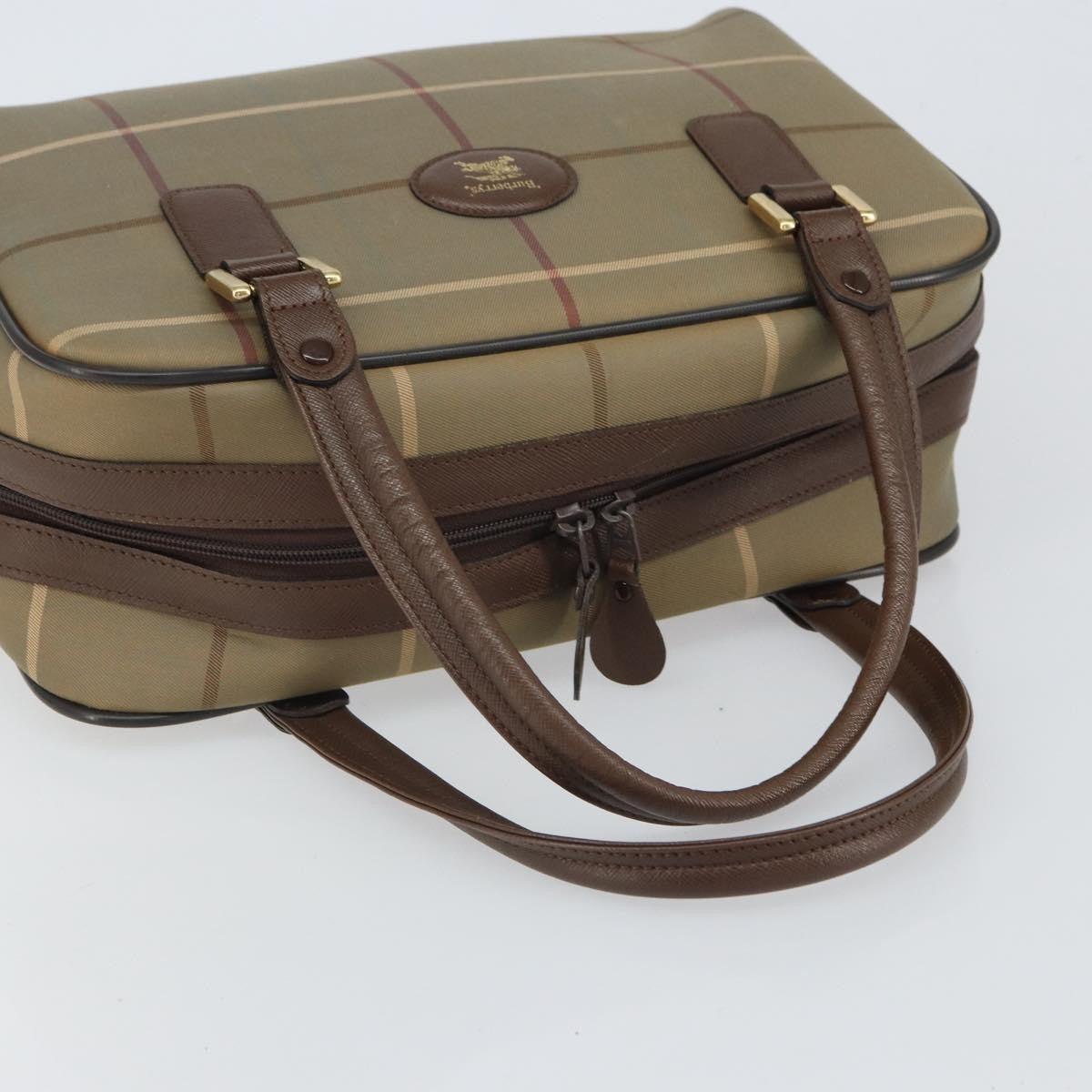 Burberry Nova Check Handbag Nova Check Canvas Brown Canvas Handbag (Pre-Owned)