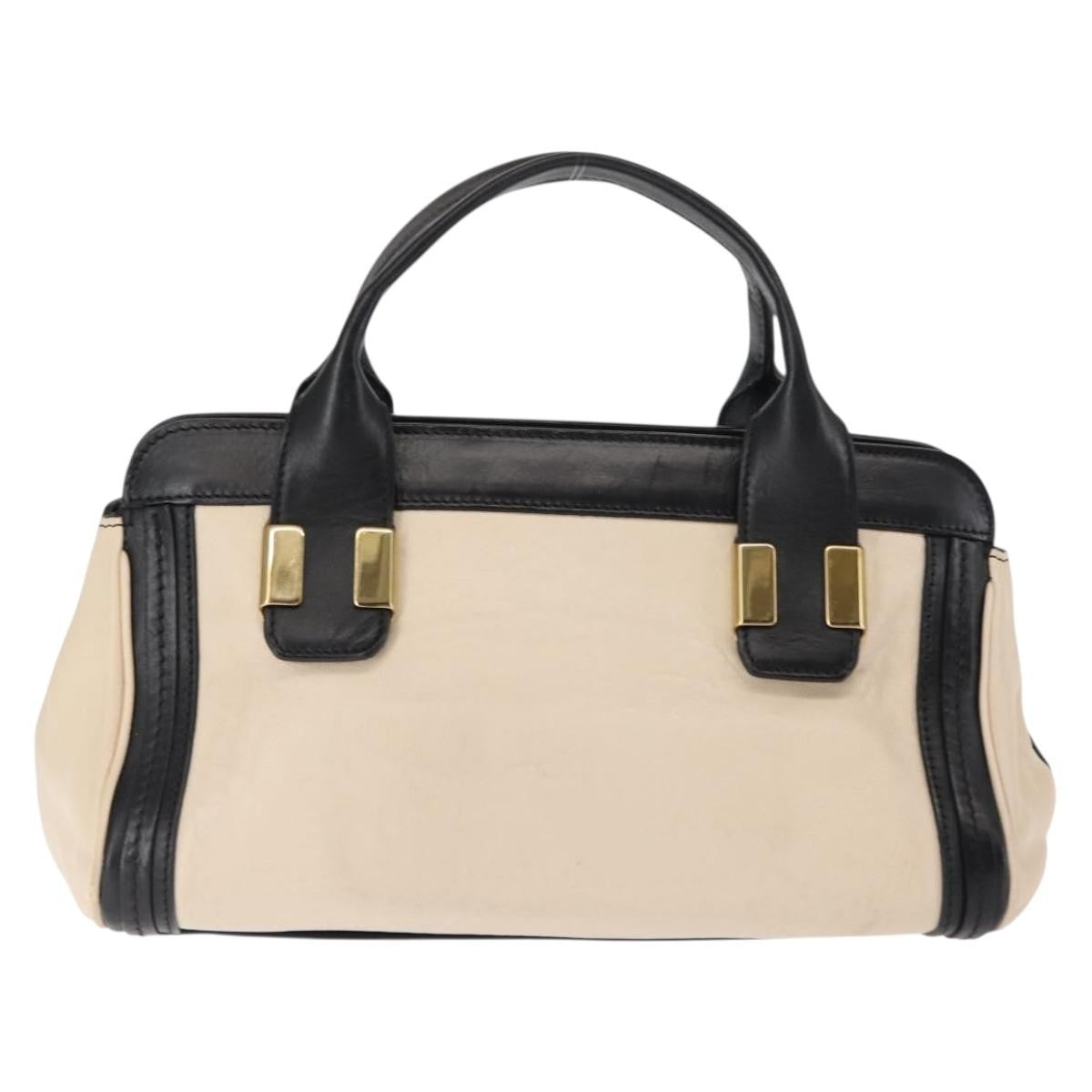 Chloe Alice Satchel Leather White Leather Handbag (Pre-Owned)
